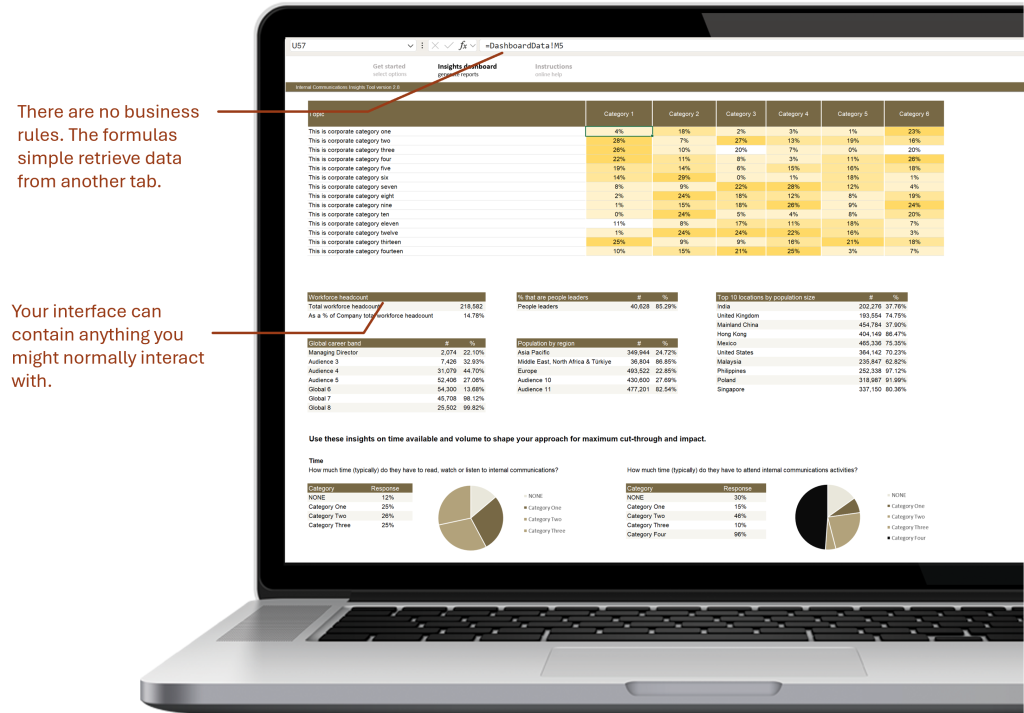 3-Tier Architecture in Excel - de Havilands